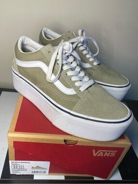 Vans Old Skool “Utility Olive” Platform Sneakers